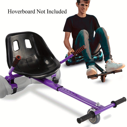 Hoverboard Go Kart Seat Attachment Buggy Conversion Kit 6.5-10 Inch Self-Balancing Scooter 360 Front Wheel Off-Road Tires Shock Absorber Kids Gift No Hoverboard White Black Blue Pink Purple