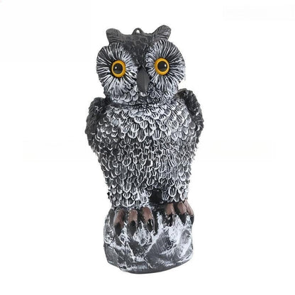 Plastic Owl Decoy Bird Repellent Realistic Fake Owl Scarecrow Outdoor Garden Pest Control Statue 11 Inch for Farm Garden Poultry Coop Yard Hunting Lure Decoration