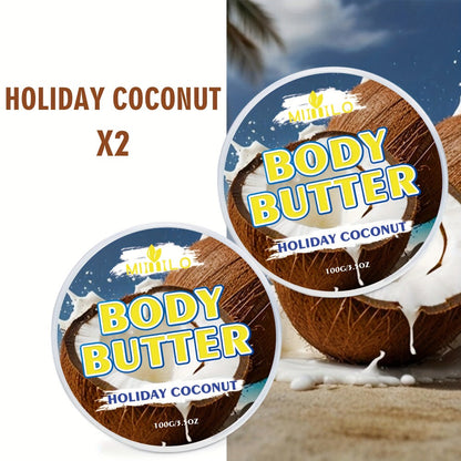 Fruity Body Glaze Set 8 Scents 100g×2 – Pineapple Coconut Strawberry Coffee Peach Doughnut Birthday Cake Non-Greasy All-Day Moisturizing Travel Size Body Lotion Gift for Women