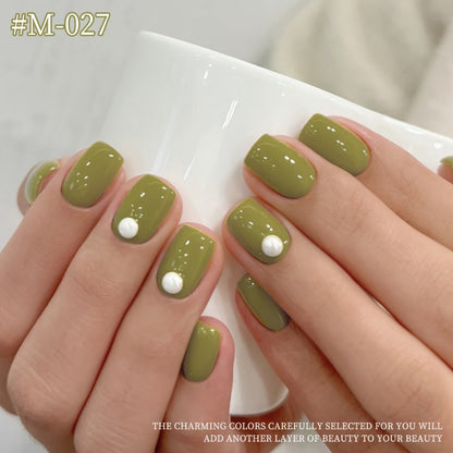 Green Forest Gel Nail Polish Set 9 Colors Photo Frame Bottle — Semi-Permanent UV LED Soak Off 0.51oz High Pigmentation Mint Sage Olive Emerald Long Lasting DIY Home Salon Nail Art Gift Women
