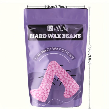 Hard Wax Warmer Kit 43 Piece Complete Home Waxing Set with Pink Hard Wax Beads - No Strip Hair Removal for Face Eyebrow Body Brazilian Bikini Underarm - Professional Wax Pot Machine for Women & Men