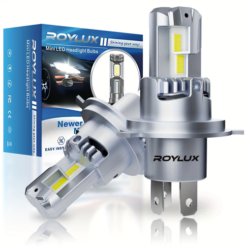 2pcs NEW ROYLUX H4 9003 Auto LED High & Low Beam Headlamps 6500K White Non-Polarized Mini HB2 Headlamp Driving Lights Ultra Bright for 12V