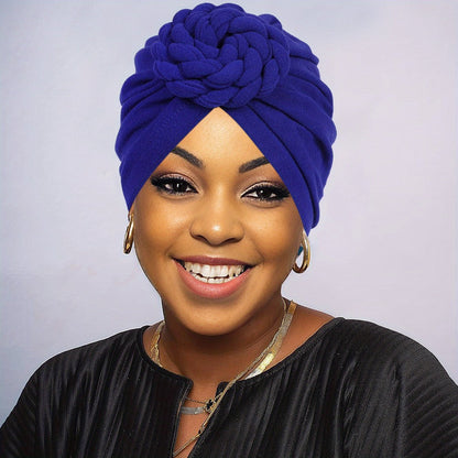 Boho Turban Headbands for Women 5 Pack – African Indian Style Twisted Knot Knit Hair Wrap Hat Retro Ethnic Fashion Head Scarf Baotou Cap Mixed Colors Versatile Headband Set