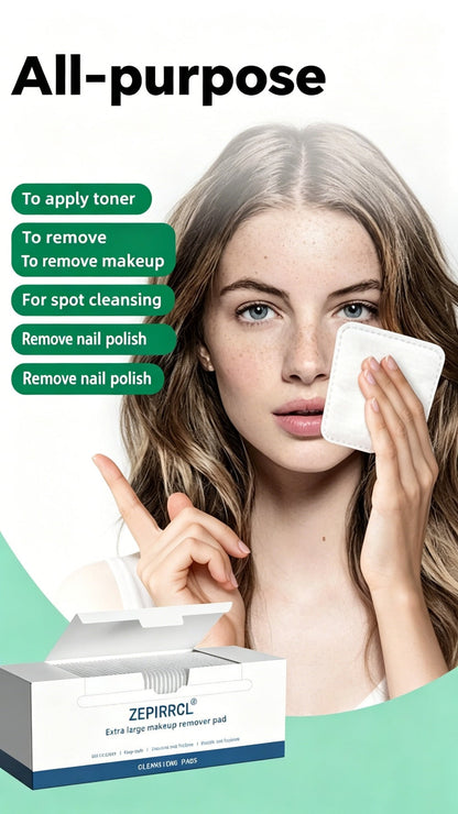 Makeup Remover Pads Disposable 100/200pcs – 3-Layer Thickened Cotton Squares for Face Cleansing, Skincare & Nail Polish Removal, Soft Touch No Friction, 2.76x2.36 inch, Individually Boxed