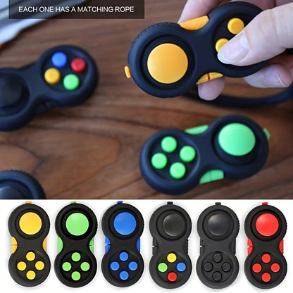 Fidget Controller Cube 3-Pack – 8 Fidget Options Stress Relief Toy for Kids Adults ADHD Anxiety | Clickable Buttons Joystick Roller Assorted Colors