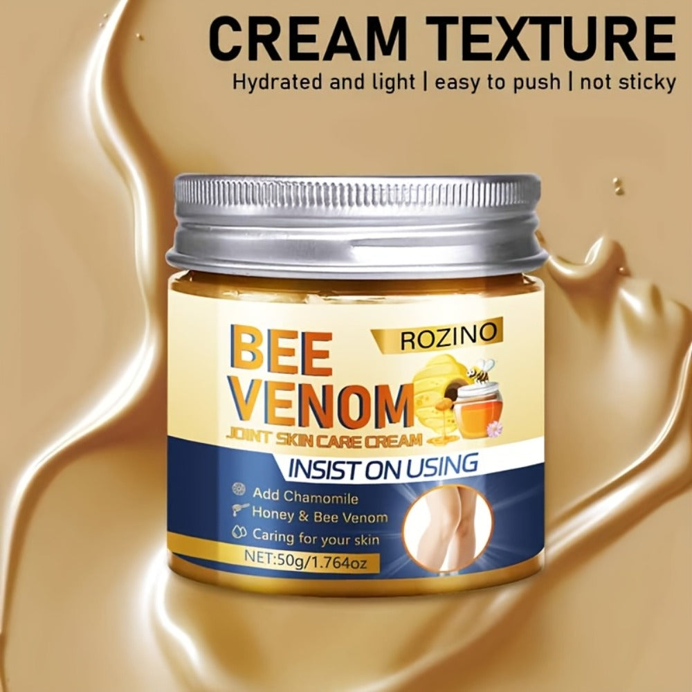 Bee Venom Cream for Joint & Skin Care 3 Pcs 50g Each - Moisturizing Brightening Body Cream with Vitamin C for Dry Rough Skin on Arms Legs Knees Ankles Elbows Unisex Daily Body Moisturizer