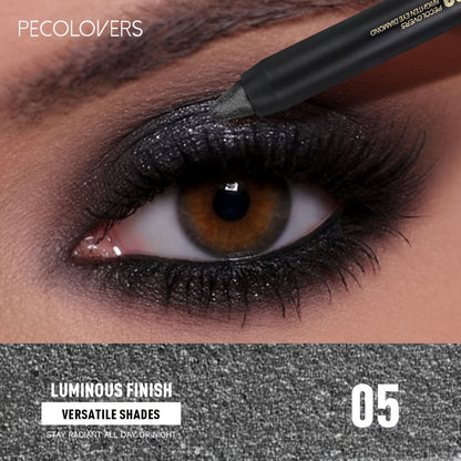 Shimmer Glitter Eyeshadow Stick Set 6 Pcs Dual-Tipped Eye Pencil with Blending Brush Creamy Pigmented Eye Contouring Highlighting Kit Multicolor Shades for Women Beginner Pro Gift
