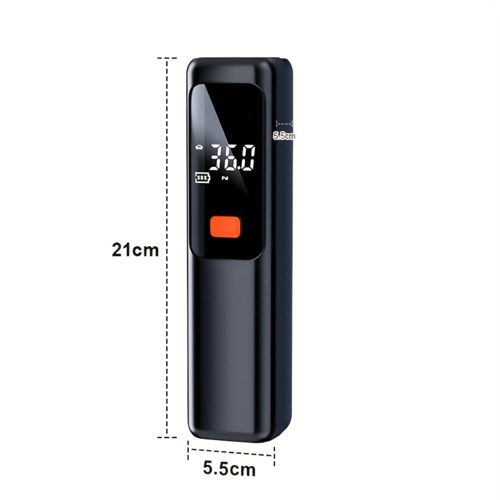 Portable Tire Inflator Wireless Air Compressor with Digital LED Display Auto Pressure Detection USB-C Rechargeable for Car Bicycle Motorcycle Basketball