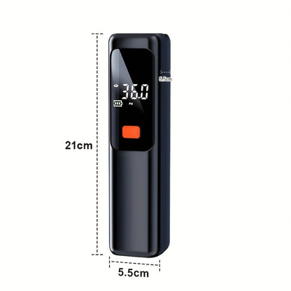Portable Tire Inflator Wireless Air Compressor with Digital LED Display Auto Pressure Detection USB-C Rechargeable for Car Bicycle Motorcycle Basketball