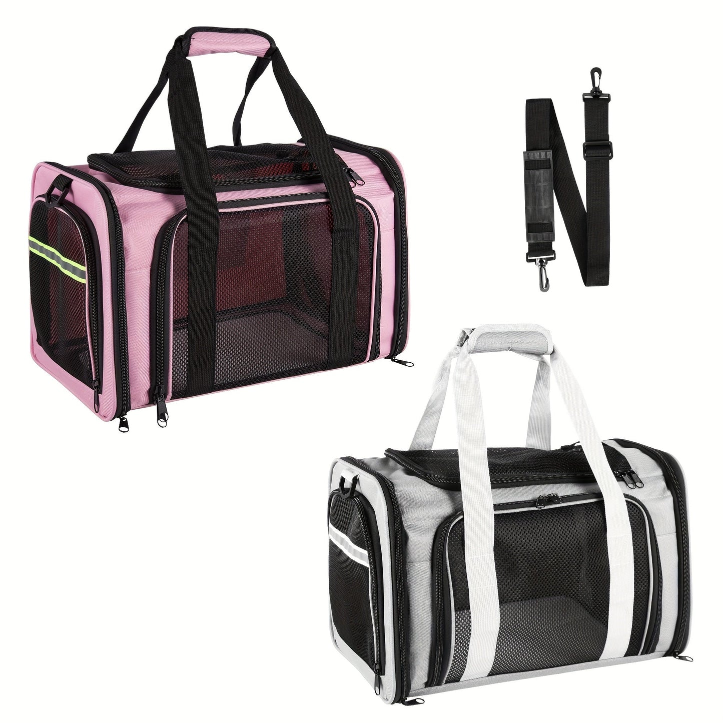 Airline Approved Pet Carrier Soft Sided – TSA Compliant, Collapsible Travel Bag for Small Medium Cats & Dogs Under 15 lbs, Breathable Mesh, Foldable Design