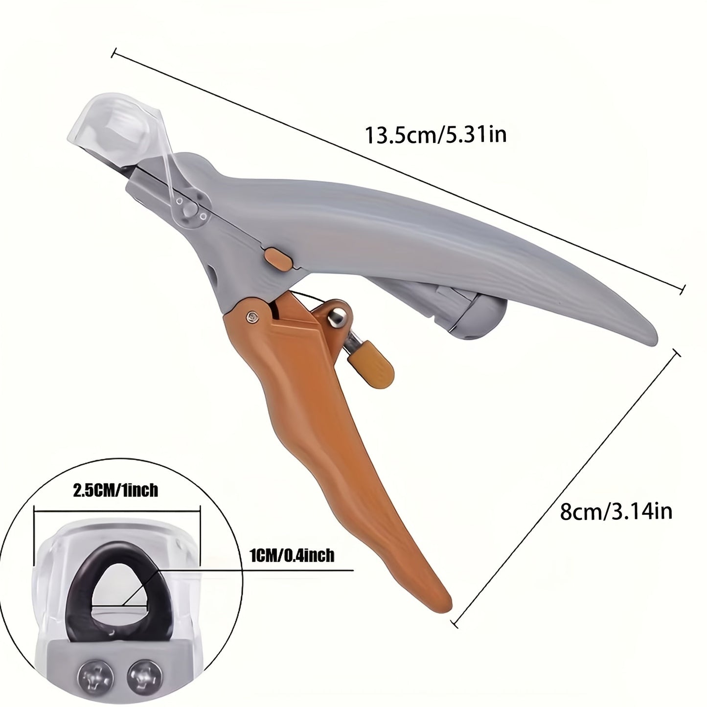 LED Pet Nail Clipper 2pcs with Light Ergonomic Non-Slip Handle Precise Cat Dog Nail Trimmer Safe Easy At-Home Grooming Tool Orange Gray