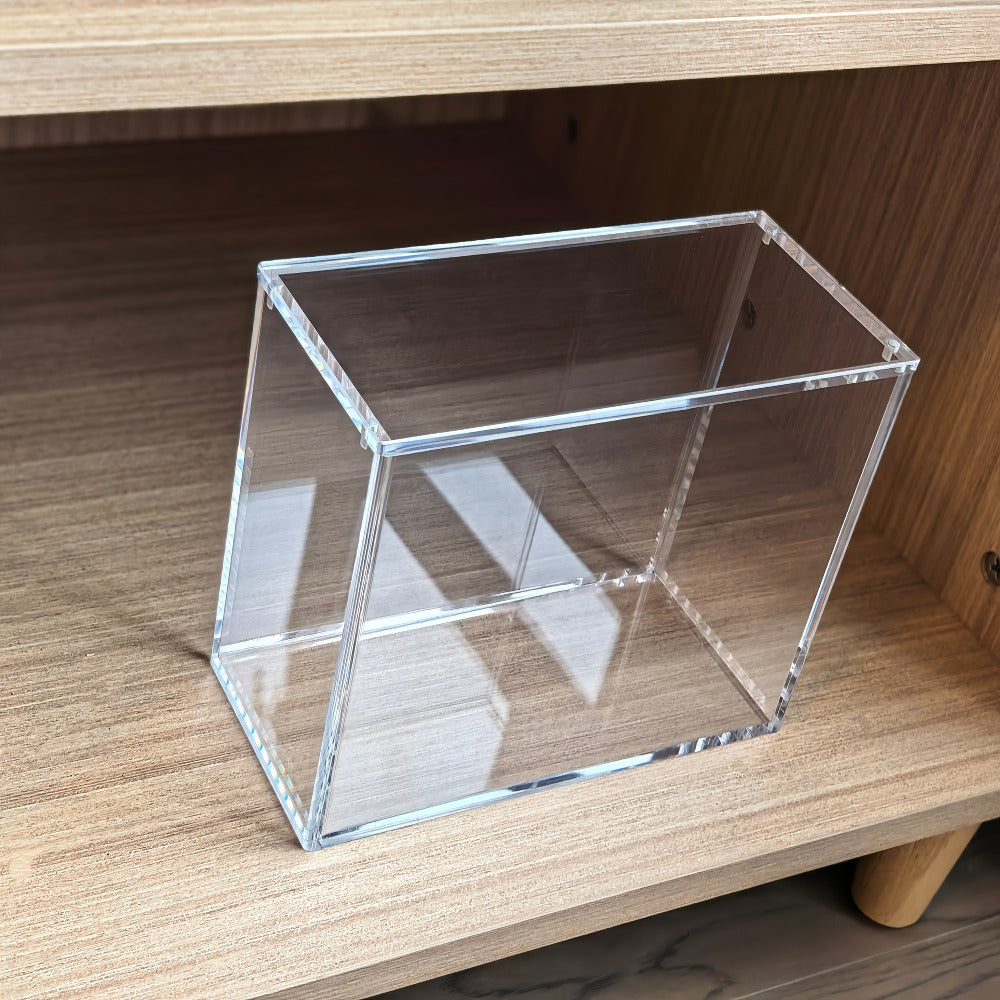 Pokemon Acrylic Display Case with UV Protection – 6MM Thick Crystal Clear Case for Booster Box & Elite Trainer Box, Self-Closing Cover, Polished Corners, Collector Gift