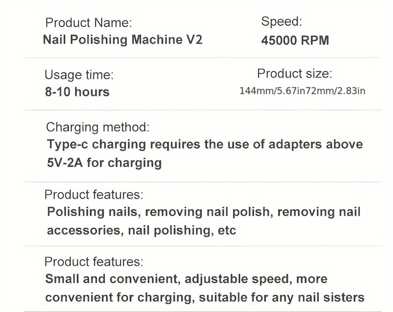 Low Noise Nail Drill Cordless 45000RPM Adjustable Speed with Power Display Portable Nail File Grinder for Gel Acrylic Nails Manicure Pedicure Home Salon Use Pink White Purple
