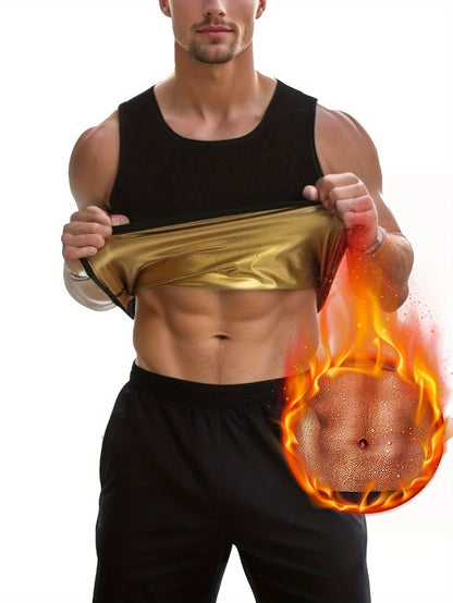 Men's Sauna Waist Trainer Vest - Tummy Control Gym Layer