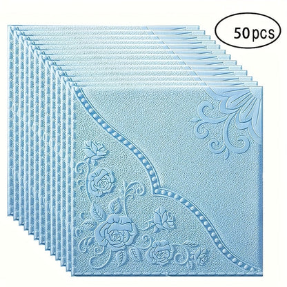 Peel and Stick Tile Stickers 13.78x13.78in Self-Adhesive Glam Plaid Pattern Wall Tiles for Kitchen Bathroom Living Room – 50pcs PVC Waterproof Removable Backsplash Decor
