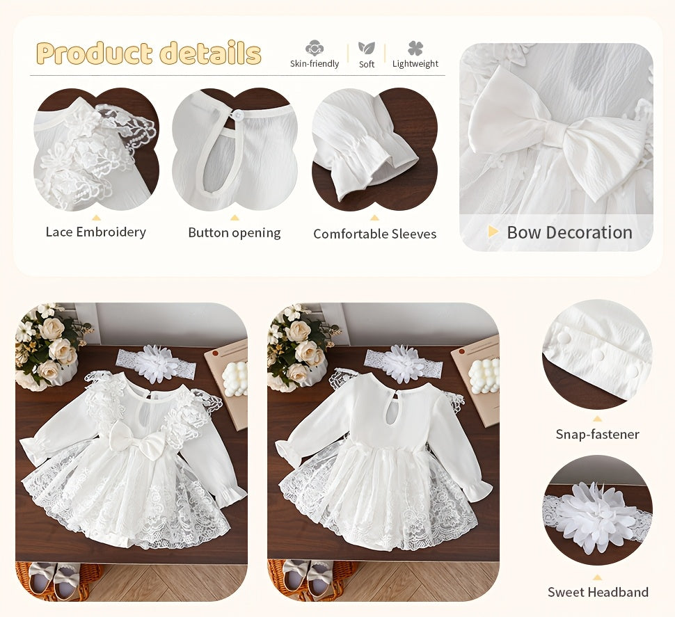 Baby Girls Outfit Set - Floral Lace Style 58821
