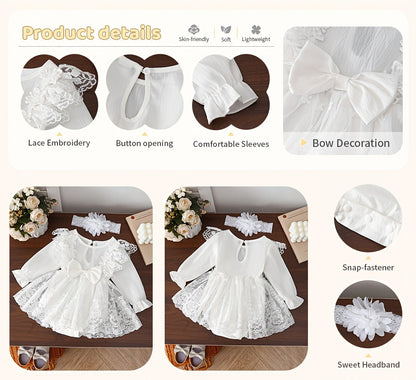 Baby Girls Outfit Set - Floral Lace Style 58821