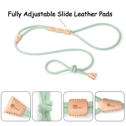 Dog Slip Leash and Harness 2-in-1 Rope Lead - No Pull All-in-One Training Leash for Puppies & Small Dogs, Adjustable Slip Lead with Soft Rope, Secure Control for Walking & Training