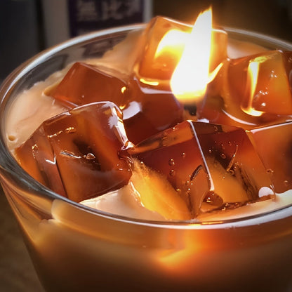 Coffee Candle Handcrafted – 200g Iced Coffee Scented Soy Candle in Single Cup Design, Rich Coffee Aroma for Indoor Fragrance, Instagram-Style Niche Birthday Gift Box for Coffee Lovers