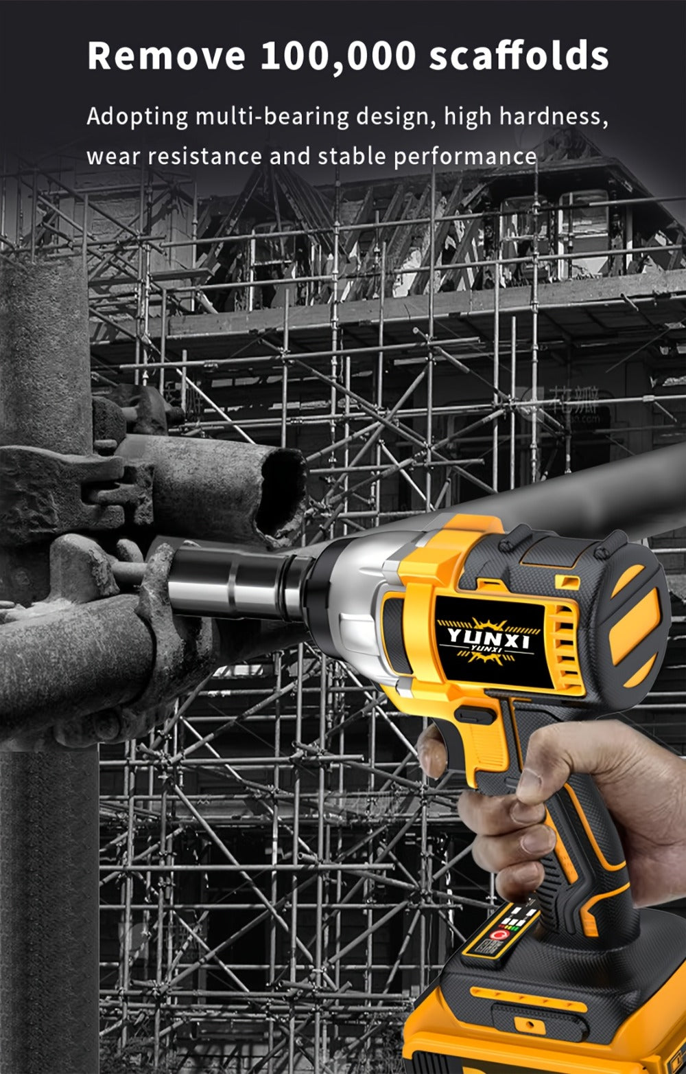 21V Cordless Impact Wrench Kit High Torque Brushless with 4000mAh Rechargeable Battery – Wireless Power Wrench Driver for Car Motorcycle Repair, DIY Home Projects, Gift for Mechanics & Men