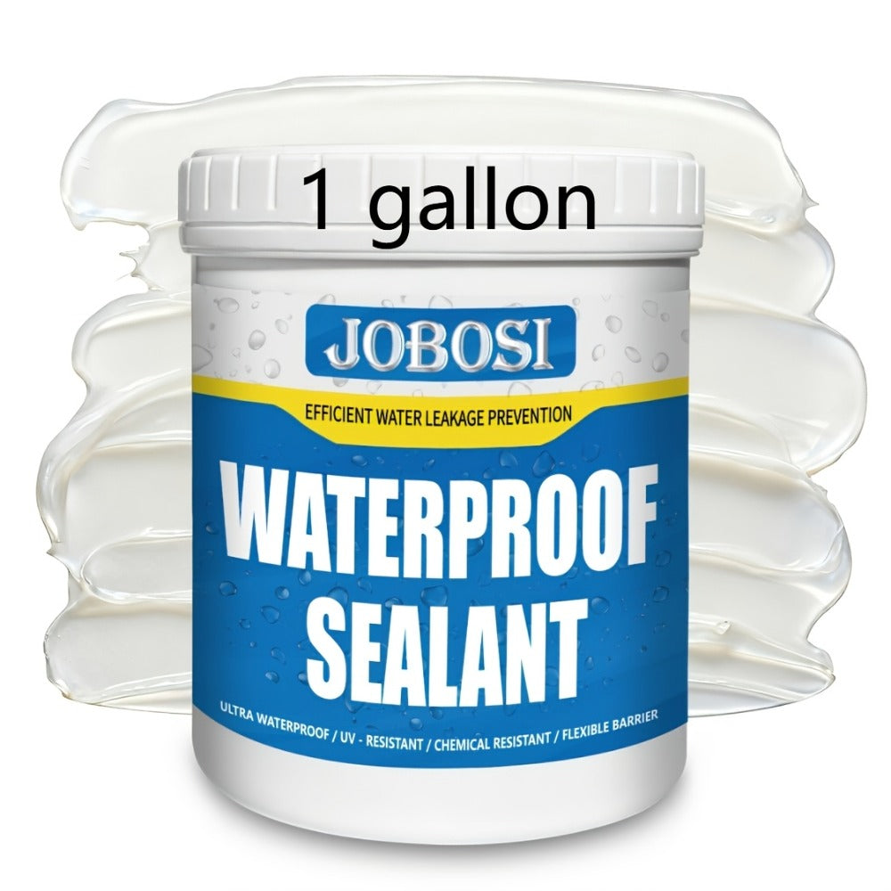 Waterproof Sealant Liquid Glue 32oz 1KG Leak Repair Agent – Indoor Outdoor Waterproof Coating for Roof Basement Wall Pipe Crack Sealing, Transparent & Black, Strong Adhesive Waterproof Repair Glue