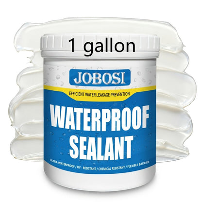 Waterproof Sealant Liquid Glue 32oz 1KG Leak Repair Agent – Indoor Outdoor Waterproof Coating for Roof Basement Wall Pipe Crack Sealing, Transparent & Black, Strong Adhesive Waterproof Repair Glue