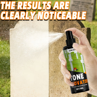 Stone Care Agent for Tombstone Memorial Stone Cleaner Quickly Restores Original Color Glycerin-Enhanced Deep Care Formula Unscented Compact with Cleaning Towel 2.37oz Grave Marker Restoration Kit