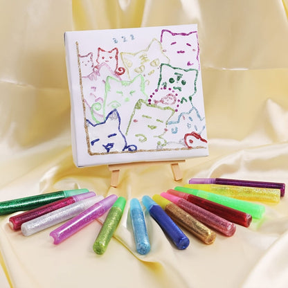 Glitter Glue Pens 30 Count Washable Sparkle Set for Kids – 15 Colors Extra Fine Non-Toxic Gel Glue for Arts Crafts Scrapbooking Slime School Projects, ASTM Certified Birthday Christmas Gift