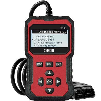 OBD2 Scanner Diagnostic Tool – Check Engine Code Reader with Reset, I/M Readiness & Live Data for All OBDII Cars Since 1996, Supports 9 Protocols, 6 Languages, No Battery Needed