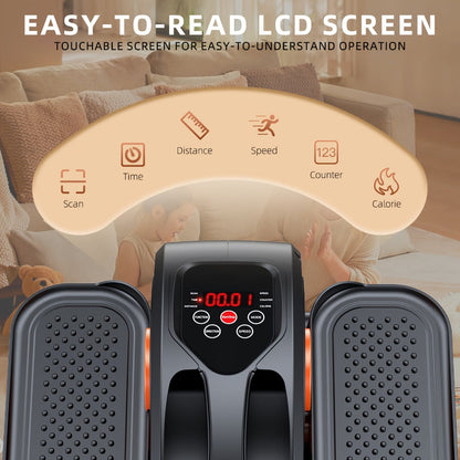Under Desk Elliptical Machine with Remote Control, Electric Seated Pedal Exerciser 12 Speeds Quiet & Portable Mini Elliptical for Home Office, Low-Impact Leg Workout for Seniors & Adults