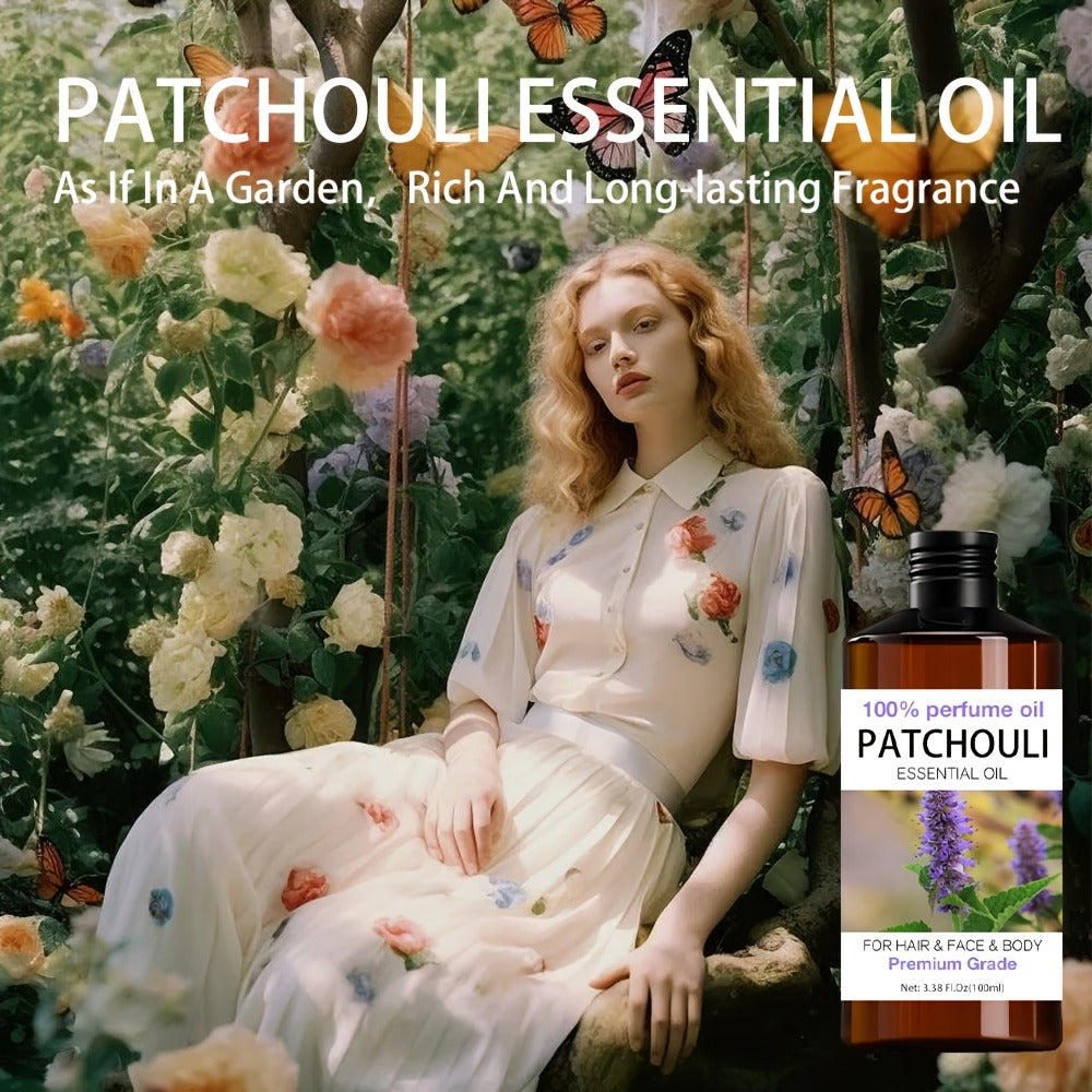 Patchouli Essential Oil 100% Pure Premium Grade 1.76oz Undiluted Therapeutic — Hair Moisturizing Nail Care Massage Aromatherapy Diffuser Meditation Dry Skin Relaxation for Women Men