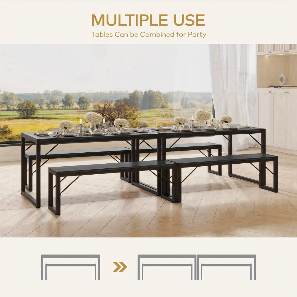 45.5-Inch Space-Saving Dining Table Set for Kitchen and Dining Room