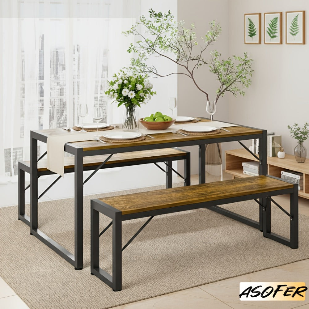 45.5-Inch Space-Saving Dining Table Set for Kitchen and Dining Room