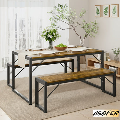 45.5-Inch Space-Saving Dining Table Set for Kitchen and Dining Room