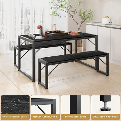 45.5-Inch Space-Saving Dining Table Set for Kitchen and Dining Room