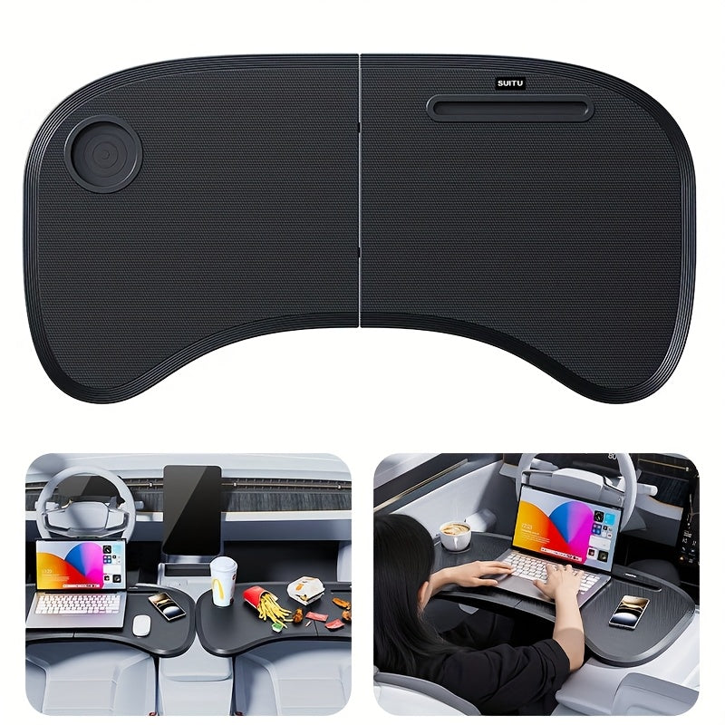 Foldable Car Laptop Desk, Lightweight Portable Tray-Style Multi-Functional Stand, Foldable Dining Table, Car Laptop Work Surface