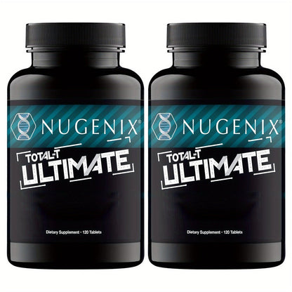 Testosterone Support Supplement with D-Aspartic Acid, Horny Goat Weed, Tribulus & Maca – Mood, Muscle Health & Vitality Booster for Men, 2 Bottle Bundle