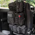 Tactical Car Seat Back Organizer with MOLLE System - Durable Oxford Fabric, 5 Detachable Pouches, Multiple Compartments for Trucks & SUVs - Black, Car Seat Organizer | Modular Storage | Durable Tactical Bag