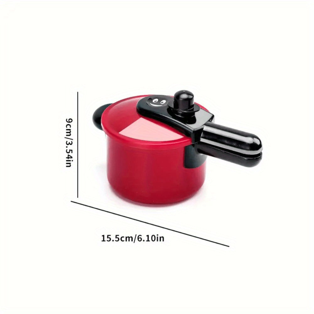 Kids Pretend Play Kitchen Set 51 Pcs – Cookware Tableware & Play Food Toddler Kitchen Toy for Boys & Girls Ages 3+ – STEM Learning Role Play Cooking Gift for Birthday Christmas Holiday Red