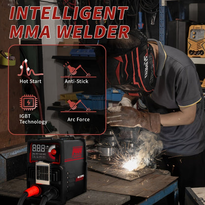 135A 110V MMA Arc Welder Stick Lift TIG 2-in-1 DC Inverter Welder LCD Digital Display Hot Start Thermal Protection Portable Welding Machine