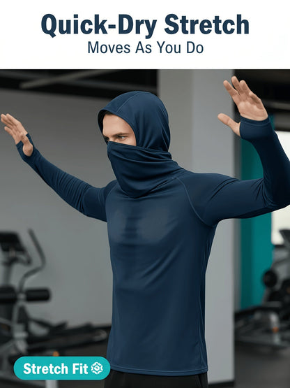 Men's Built-In Mask Hoodies - 6-Pack Breathable Layers