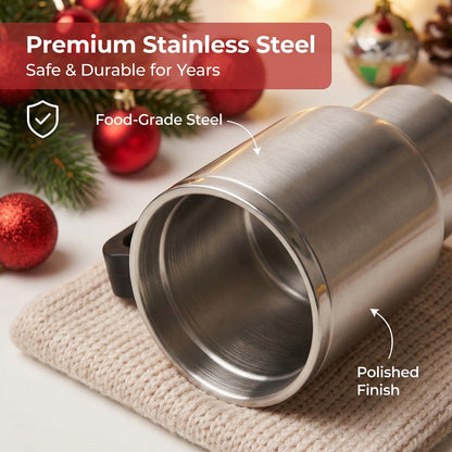 Car Electric Kettle 12V - Portable Stainless Steel Travel Hot Water Heater Cup for Tea Coffee, 15.22oz Fast Boiling, Camping Road Trip Office Vehicle Use