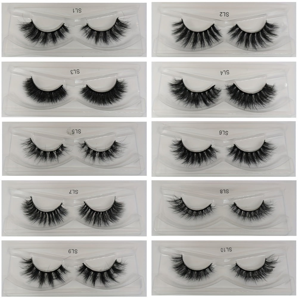 Russian DD Curl False Eyelashes 20 Pairs 5 Mix Styles – Cat Eye Extra Thick Fluffy Natural Reusable Lightweight Lash Multipack for Daily Wear, Parties & Special Occasions