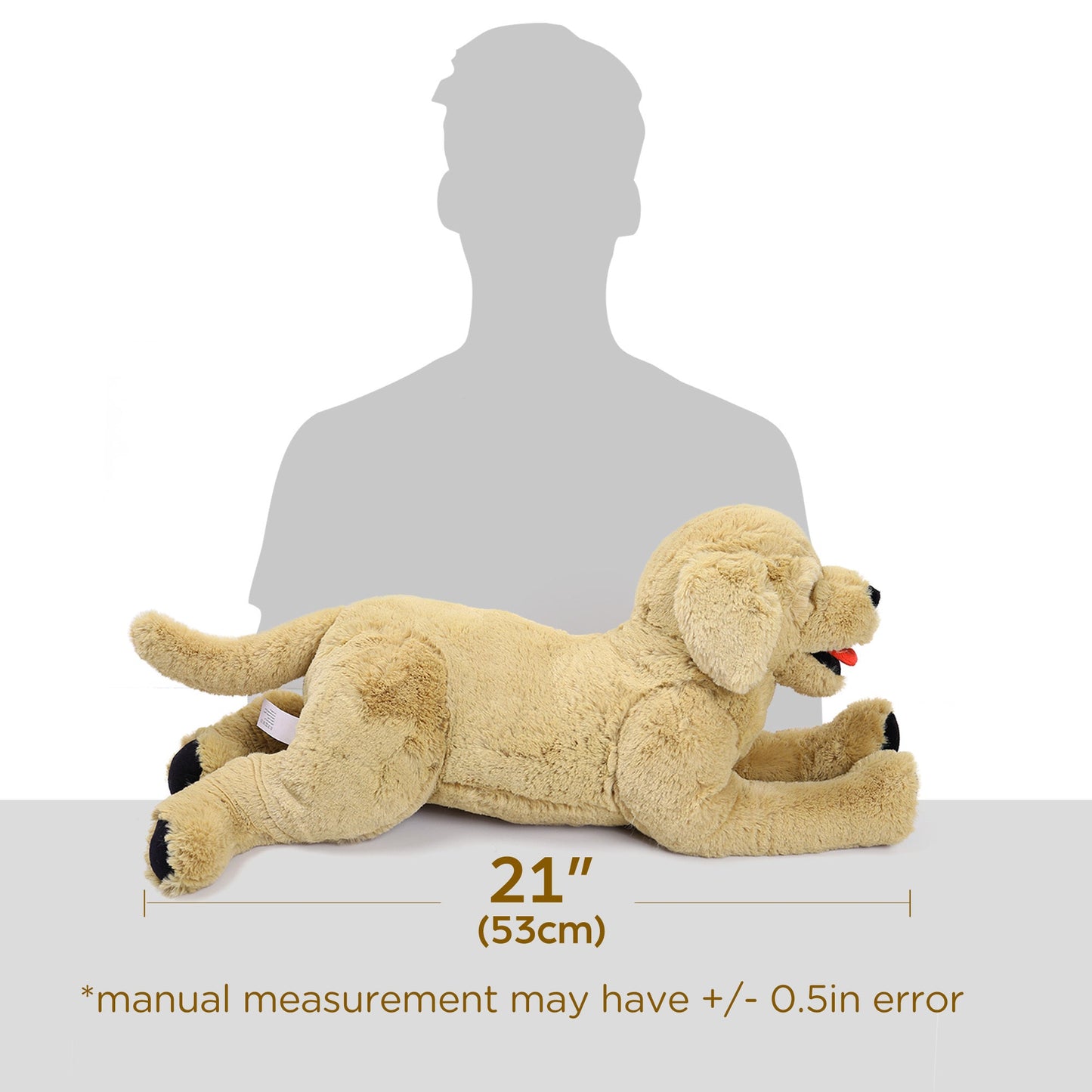 Golden Retriever Stuffed Animal 21 Inch — Lifelike Realistic Plush Dog Toy, Super Soft Large Cuddle Companion, Birthday Christmas Gift for Kids Boys Girls & Dog Lovers Home Decor