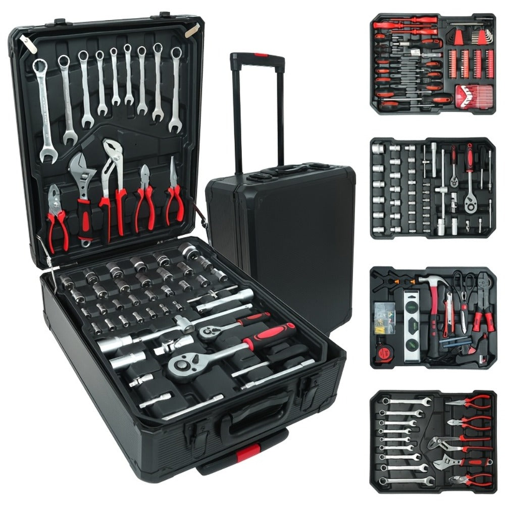 Automotive Socket Repair Tool Kit 45 / 898-Piece – 1/2-Inch & 1/4-Inch Drive Socket Set for Car Repair & Home Projects, Complete Mechanic Tool Kit, Perfect Gift for Men