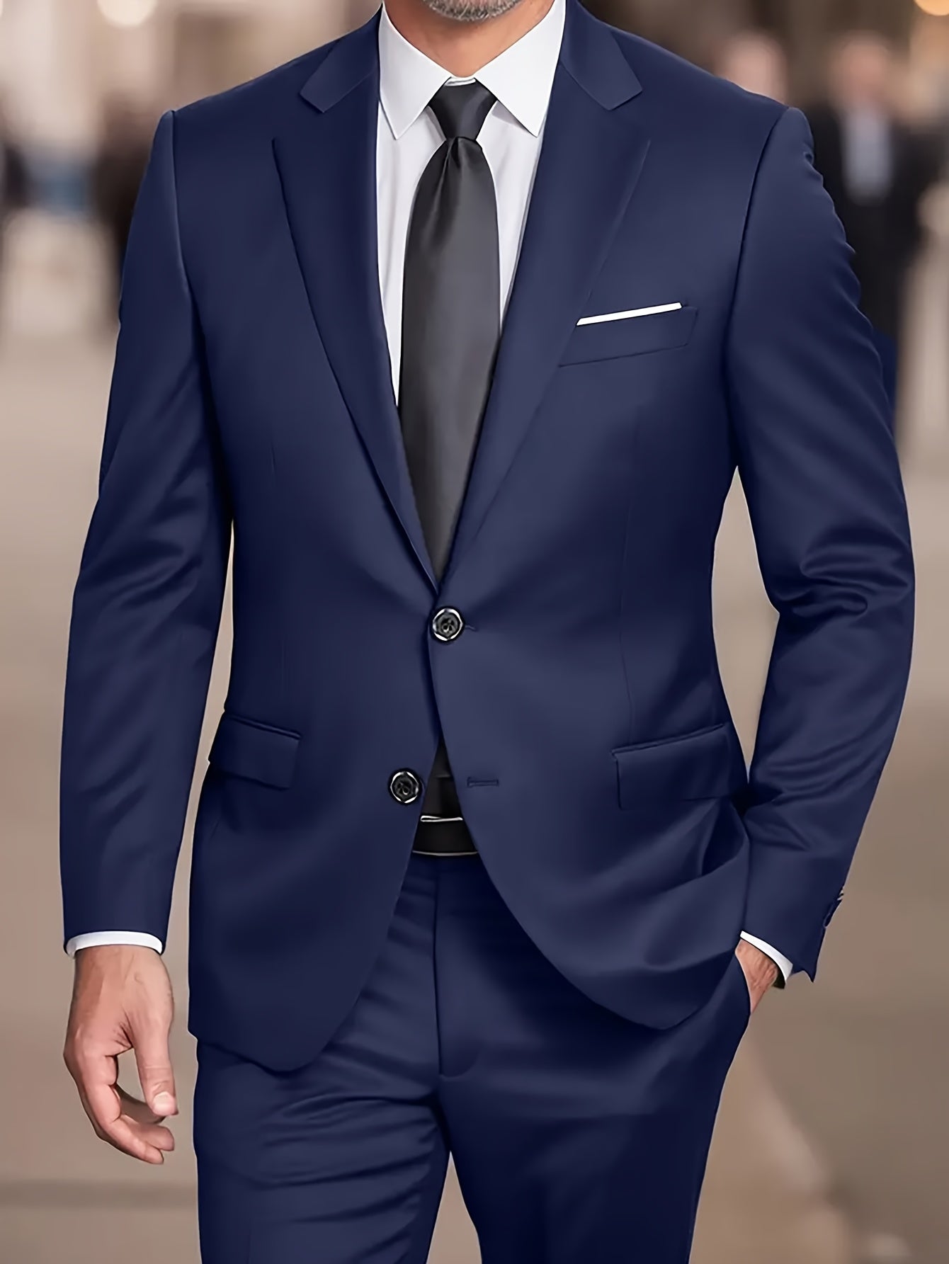 Men's Two-Piece Suit Set - Coordinated Everyday Style