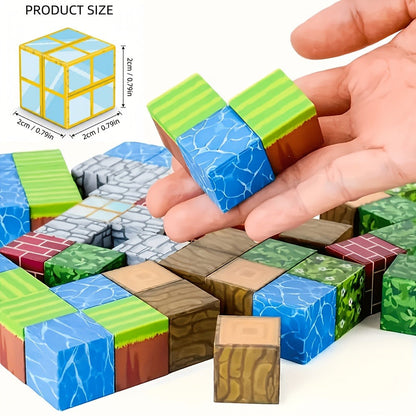 Magnetic Building Tiles 50 100 200 300 Piece STEM Construction Set – 3D Magnet Blocks for Boys & Girls Ages 3+, BPA-Free Creative Learning Toy, Birthday Holiday Gift Random Pattern