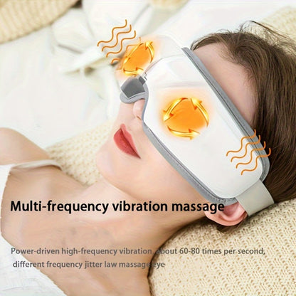 Eye Massager 4D Kneading Vibration Hot Compress Bluetooth Music Massage – Rechargeable Portable Eye Relax Device for Stress Relief