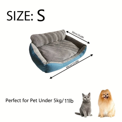 Orthopedic Dog Bed Luxury Extra Large Fluffy Winter Warm Pet Couch, Cat Sofa Kennel Cushion Pad for Small Medium Large Dogs Cats up to 110LB, 4 Sizes S to XL, Includes Cat Teaser Toy