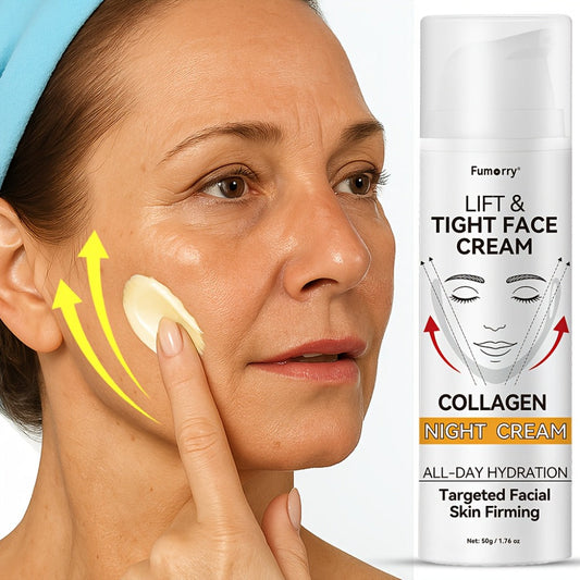 Snail Mucin Collagen Night Cream Firming Lifting Tightening Hydrating Moisturizing Anti-Aging Face Cream Soft Elastic Skin All Skin Types Women 50g 1.76oz